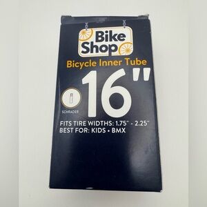 New Bike Shop Bicycle Inner Tube, Schrader Valve 16 " X 1.75-2.25" 16 Inch